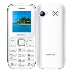 Celular Econmico Hyundai D245N Blanco - Teclas Grandes, Dual SIM, Radio FM y Batera Duradera