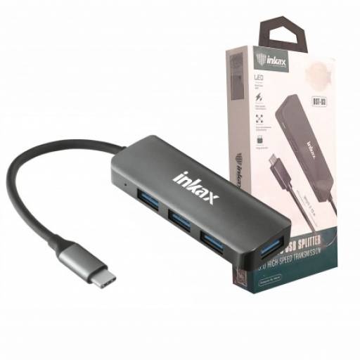 Hub USB-C a 4 Puertos USB 3.0 Inkax DST-3