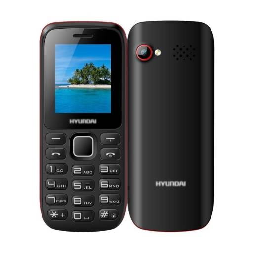 Celular Econmico Hyundai D245N Negro - Teclas Grandes, Dual SIM, Radio FM y Batera Duradera