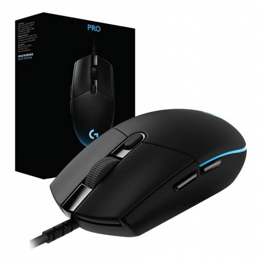 MOUSE GAMER LOGITECH G PRO HERO 16000DPI LED RGB USB 83GR VELOCIDAD DE 400+ IPS RESPUESTA DE 1MS