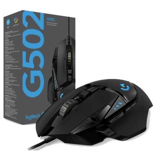 MOUSE GAMER LOGITECH G502 RGB 16000DPI HERO USB